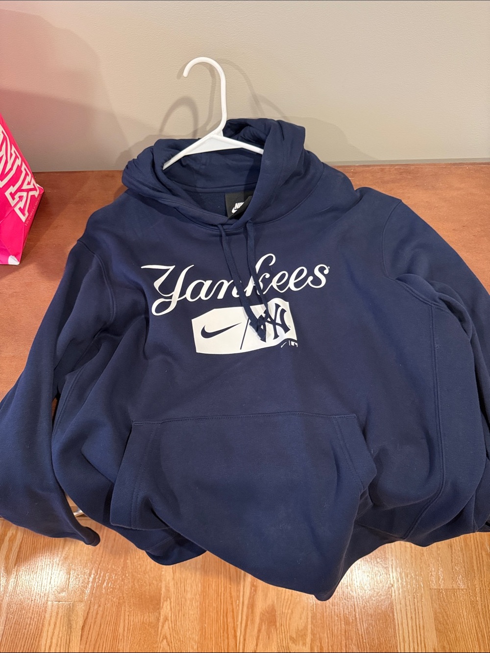 Nike New York yankees hooded sweatshirt large